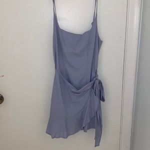 Princess Polly light blue wrap dress